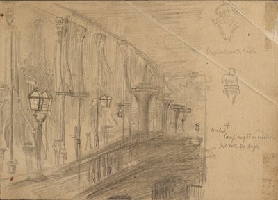 Estudo da Ponte de Londres, 1863 de William Holman Hunt