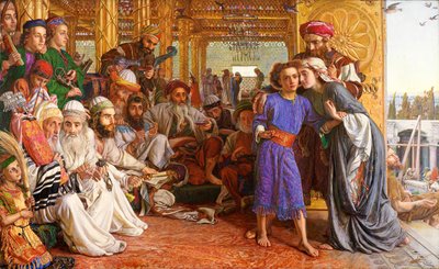 O encontro do Salvador no templo de William Holman Hunt