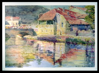 Township continental em um rio de William Holt Yates Titcomb