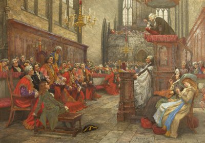 John Wesley pregando perante o Prefeito e a Corporação de Bristol de William Holt Yates Titcomb