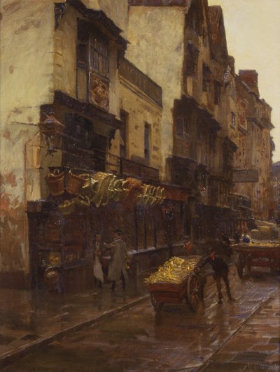 The Cradle of the Wills Tobacco Firm, Mary-le-Port Street, Bristol, c.1902 (óleo sobre tela) de William Holt Yates Titcomb