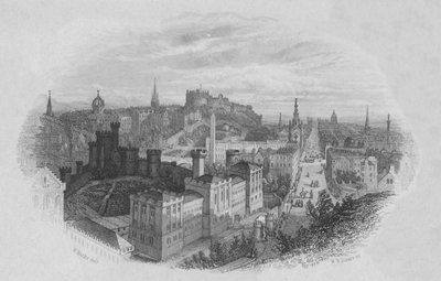 Edimburgo Do Calton Hill, início do século XIX. de William Home Lizars