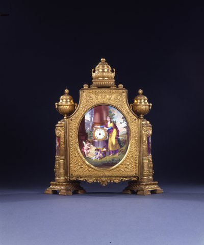 Relógio de cornija de George III de William Hopkins Craft
