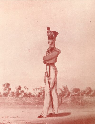 Oficiais da infantaria leve do exército de Madras, c1837-1843, 1909 de William Hunsley