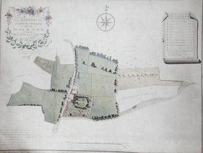 Planta de uma propriedade situada na Grove Street, na Paróquia de Hackney. de William Hurst Ashpitel