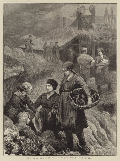 A greve dos mineiros em South Wales, dica de meninas de William III Bromley