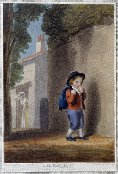 The Schoolboy - in "" The 7 Ages of Man "" de Shakespeare, doente. de W. Bromley, Londres de William I Bromley