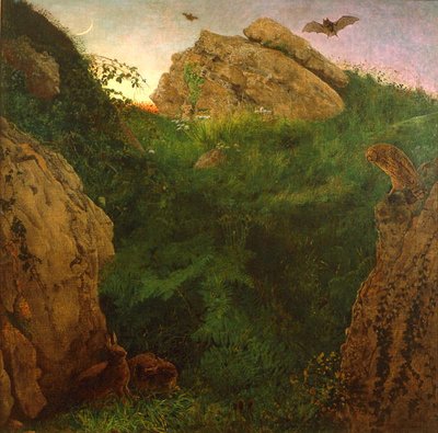 Crepúsculo (óleo sobre tela) de William J. Webbe or Webb