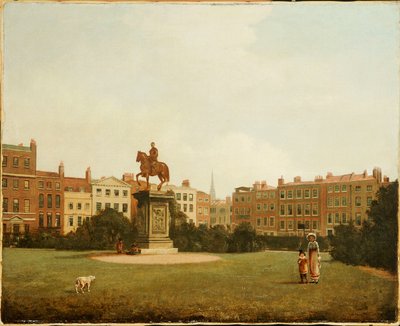 Uma vista da Praça Leicester de William James