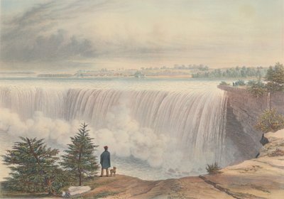 Niagara Falls from the Table Rock, publicado em 1840. de William James Bennett