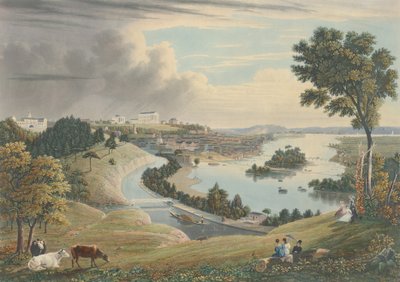 Richmond: Da Colina acima da Fábrica da Água, publicado em 1834. de William James Bennett