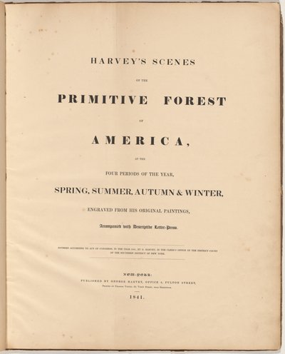 Cenas de Harvey da Floresta Primitiva de William James Bennett, after George Harvey