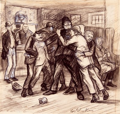 Foram precisos quatro de nós para mantê-los separados de William James Glackens