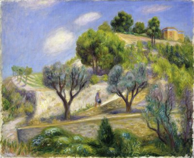 La colline de Vence - "Colina em socalcos, Vence" Pintura de William James Glackens (1870-1938) Óleo sobre tela de William James Glackens
