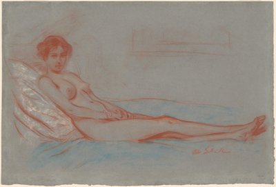 Nu feminino reclinado de William James Glackens