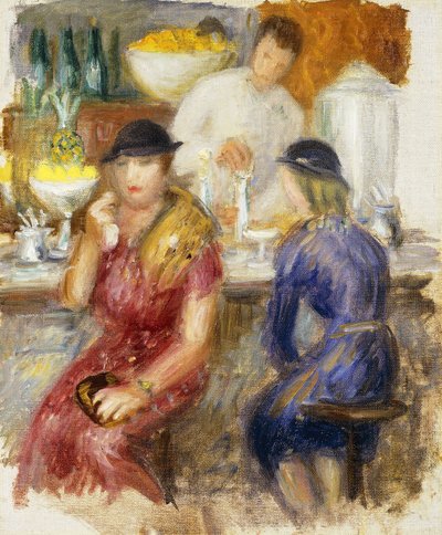 Estudo para &39;The Soda Fountain&39; de William James Glackens