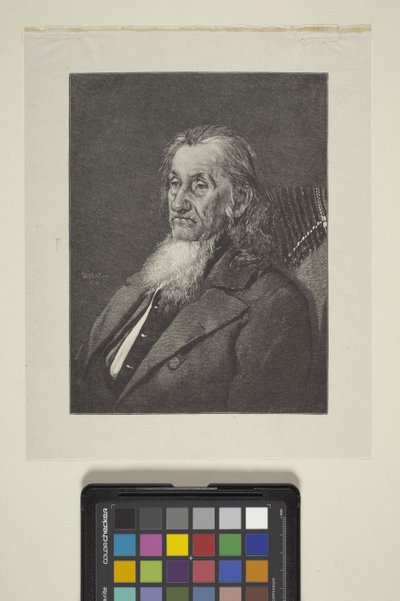 Retrato de Allan Wardner (tinta, caneta, lápis) de William James Linton