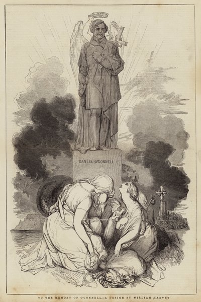 Para a memória de O&39;Connell, um design de William Harvey de William James Linton