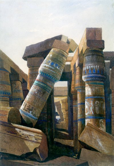 Salão das colunas, Carnac, 1839 de William James Muller