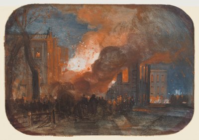 O incêndio da Mansion House, Queen Square, Bristol de William James Muller