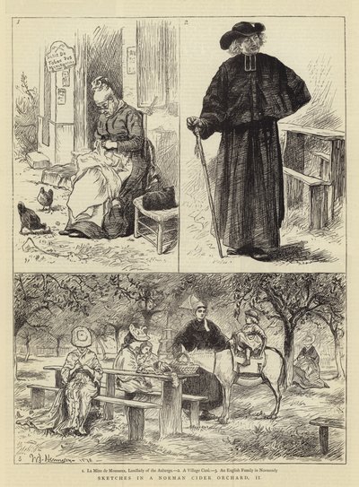 Esboços em um pomar de sidra normando, II de William John Hennessy