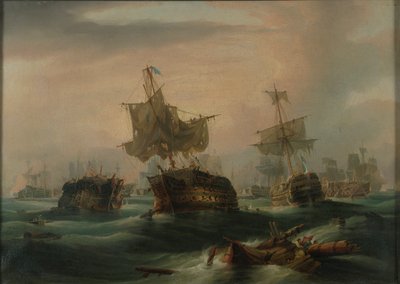 Batalha de Trafalgar, 21 de outubro de 1805: "The Close of the Action", c.1837 (óleo sobre tela) de William John Huggins