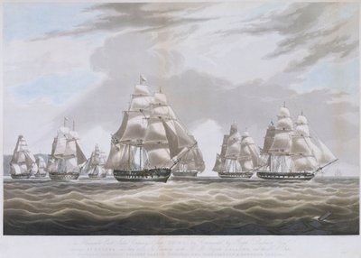 O navio "Inglis", da Companhia das Índias Orientais, deixa Santa Helena em julho de 1830 de William John Huggins