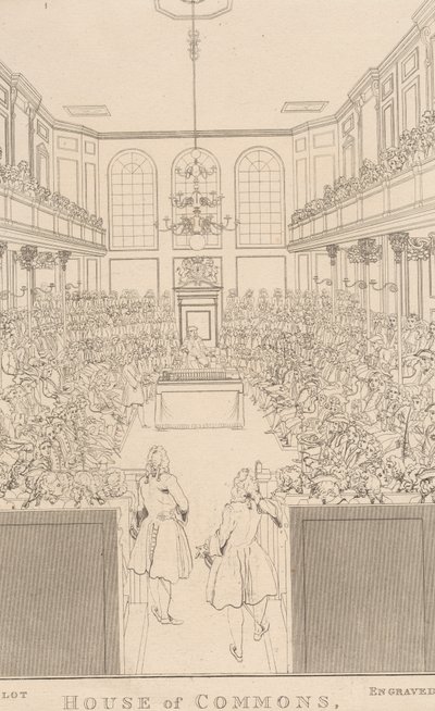 Câmara dos Comuns, como apareceu em 1741-2 de William Johnstone White