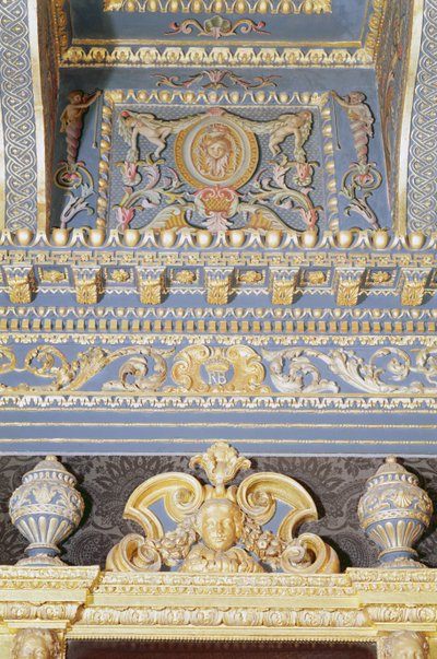Detalhe do teto na foto Blue Velvet Room de William Kent
