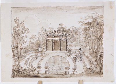 Templo floral e piscina redonda de William Kent