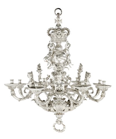 O candelabro real de Givenchy Hanover, 1736 de William Kent