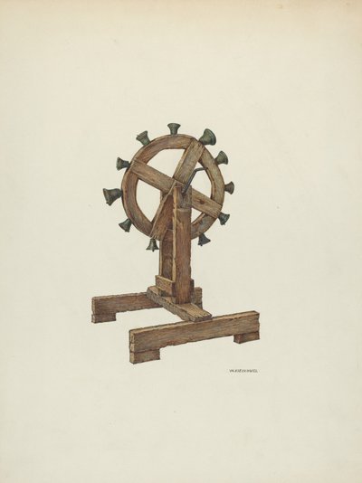 Altar Chimes on Wheel, c. 1941. de William Kieckhofel
