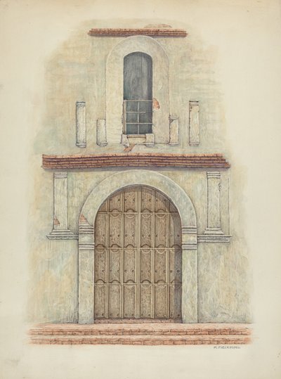 Missão Porta Arco-e-Porta San Diego, c. 1942. de William Kieckhofel