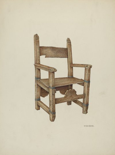 Cadeira Sanctuary, 1941. de William Kieckhofel