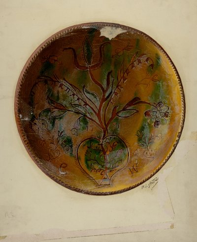 Pai. Prato de tarte alemão, c. 1938. de William L Antrim