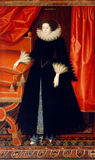 Elizabeth Bassett c.1615 (óleo sobre tela) de William Larkin