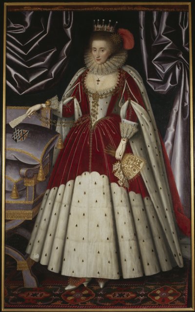 Lucy Russel, comtesse Bedford (nee Harington) - Retrato de Lucy Russell, Condessa de Bedford (1580-1627), nee Harington, de Larkin, William (1580s-1619). Óleo sobre tela de William Larkin