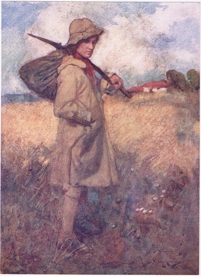 Uma vez, antes do luto da Inglaterra começar, quando cada torrão de terra manteve o seu homem (cor litho) de William Lee Hankey