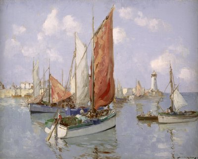 Barco de pesca, Chareute (óleo sobre tela) de William Lee Hankey