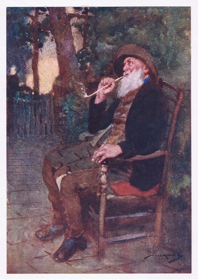 Quão feliz aquele que coroa, em tons como estes, um jovem do trabalho com uma idade de facilidade (cor litho) de William Lee Hankey