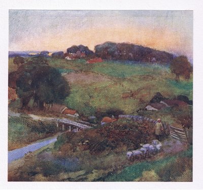 Se, até aos limites de alguns vulgares, se desgarrar, conduz o seu rebanho para apanhar a lâmina escassa (cor litho) de William Lee Hankey