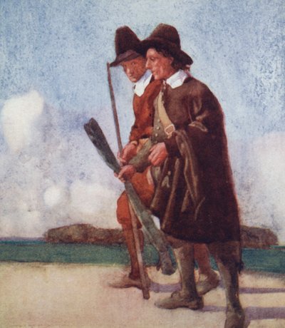 Ilustração para The Compleat Angler de Izaak Walton (cor litho) de William Lee Hankey