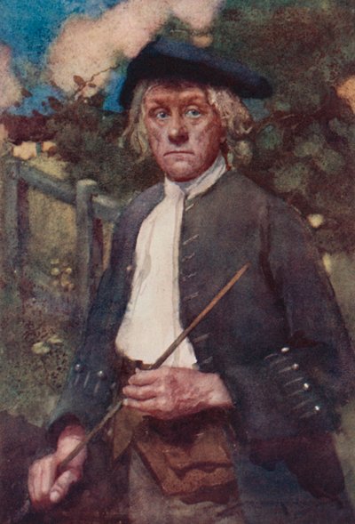 Ilustração para The Deserted Village por Oliver Goldsmith (cor litho) de William Lee Hankey