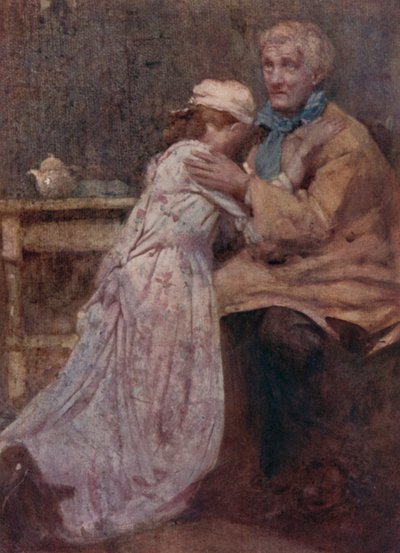 Ilustração para The Deserted Village por Oliver Goldsmith (cor litho) de William Lee Hankey