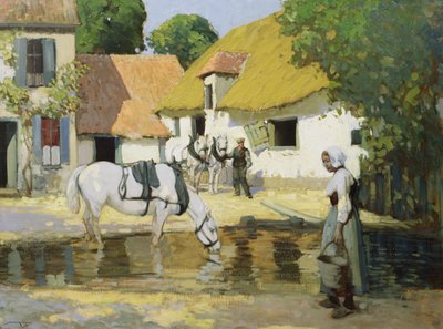 La Basse-Cour (óleo sobre tela) de William Lee Hankey