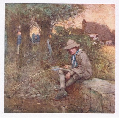 Aqueles desportos saudáveis que agraciaram a cena pacífica (cor litho) de William Lee Hankey