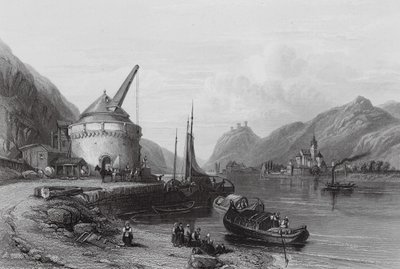 Perto de Andernach, no Reno (gravura) de William Leighton (after) Leitch
