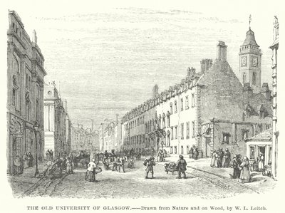 The Old University of Glasgow (gravura) de William Leighton (after) Leitch