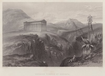 Templo Grego em Segesta (gravura) de William Leighton Leitch
