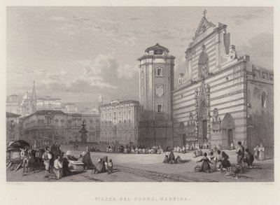 Piazza Del Duomo, Messina (gravura) de William Leighton Leitch
